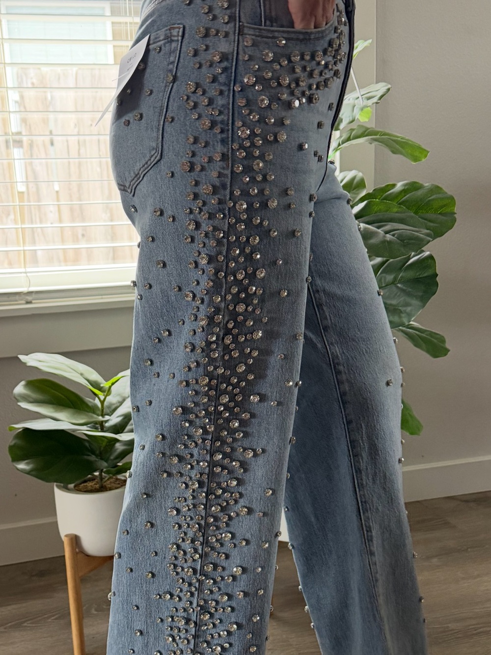 Studded Light Blue Women's Jeans